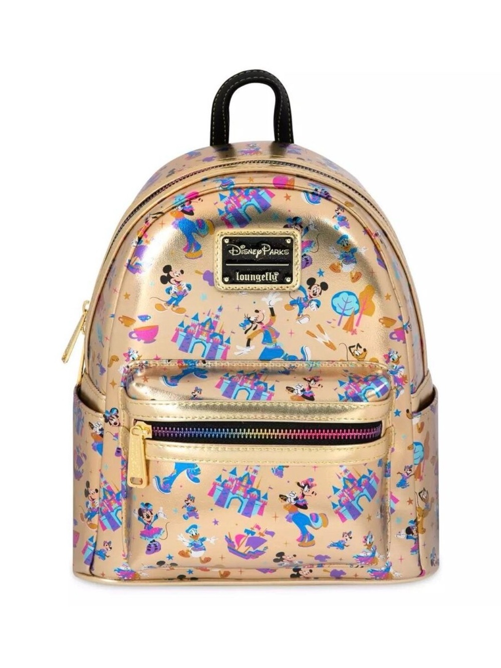Mickey Mouse and Friends Loungefly Mini Backpack - Disneyland 70th Anniversary